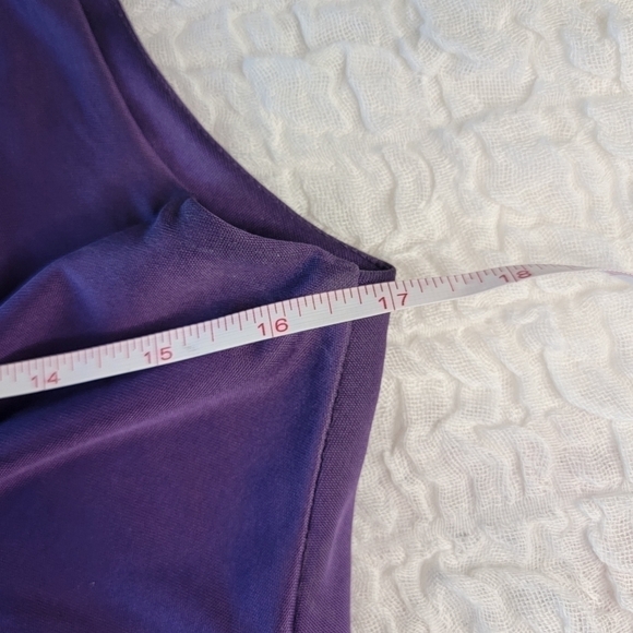 LAILA AZHAR Purple Silk Twist Front Dress Size Large - Picture 7 of 8
